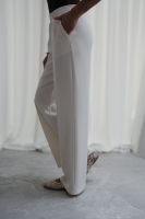 Luksusowy Komplet Damski Masełko Bluza Rozpinana + Spodnie Wide Leg Premium Soft Touch  Elegancja & Komfort-KREM